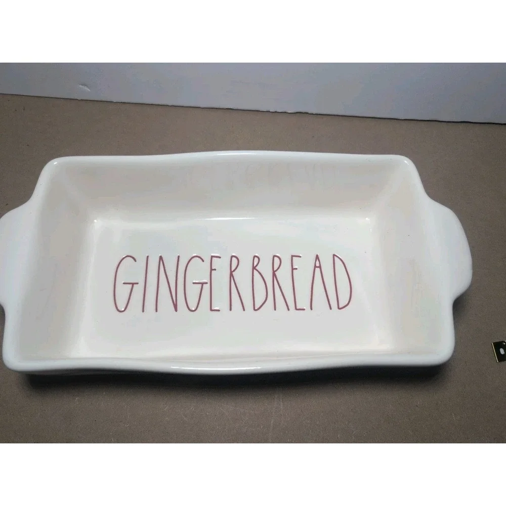 RAE DUNN Loaf Bake Pan Casserole Dish GINGERBREAD 9 x 5 artisan collection